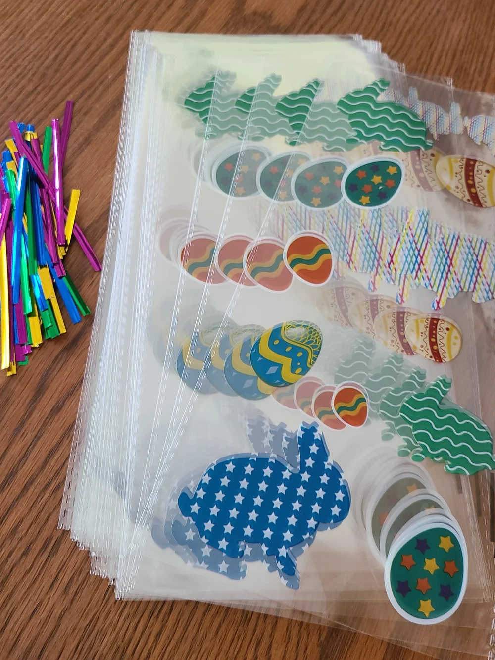 Easter Cellophane Bags - Blue/ Green Bunnies